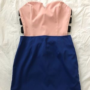 Lush M soft pink/blue dress